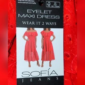 Sofia Vergara red maxi dress size XS